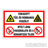 Fokozott tűz- és robbanásveszély!