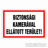 Biztonsági kamerával ellátott terület!