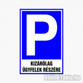 Parkoló (Kizárólag az ügyfelek részére)