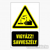 Vigyázz! Savveszély