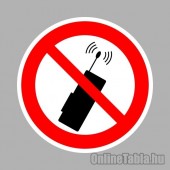 Tiltó matricák, táblák, jelek, piktogramok, - Piktogramok - Mobiltelefon használata tilos!
