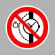 Tiltó matricák, táblák, jelek, piktogramok, - Piktogramok - Nyaklánc, óra, gyűrű viselése tilos!