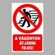 Tiltó matricák, táblák, jelek, piktogramok, - Piktogramok szöveggel - A vágányon átjárni tilos!