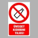 Tiltó matricák, táblák, jelek, piktogramok, - Piktogramok szöveggel - Üveget kidobni tilos!