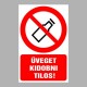 Tiltó matricák, táblák, jelek, piktogramok, - Piktogramok szöveggel - Üveget kidobni tilos!