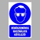 Rendelkező matricák, táblák, jelek, piktogramok, - Piktogramok szöveggel - Védőszemüveg használata kötelező!
