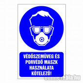 Védőszemüveg és porvédő maszk használata kötelező!