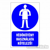 Védőkötény használata kötelező!