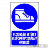 Biztonsági betétes védőcipő használata kötelező!