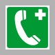 Menekülési út, vészkijárat, elsősegély matricák, táblák, jelek, piktogramok, - Elsősegély jelek - Vésztelefon