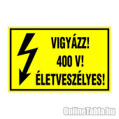 VIGYÁZZ! 400 V! ÉLETVESZÉLYES!