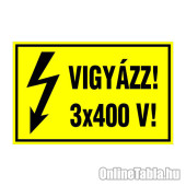 VIGYÁZZ! 3x400 V!