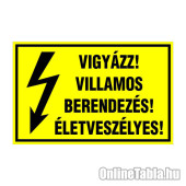 VIGYÁZZ! VILLAMOS BERENDEZÉS! ÉLETVESZÉLYES!