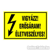 VIGYÁZZ! ERÕSÁRAM! ÉLETVESZÉLYES!