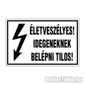 ÉLETVESZÉLYES! IDEGENEKNEK BELÉPNI TILOS!