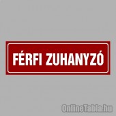 Cégtábla, cégfelirat, ajtótábla, ajtófelirat, üzleti tábla, irodai tábla, irányítótábla - Férfi zuhanyzó