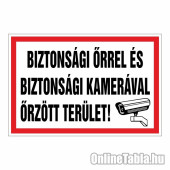 BIZTONSÁGI ŐRREL ÉS  BIZTONSÁGI KAMERÁVAL ŐRZÖTT TERÜLET!