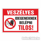 Veszélyes Idegeneknek belépni Tilos!