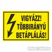 VIGYÁZZ! TÖBBIRÁNYÚ BETÁPLÁLÁS!