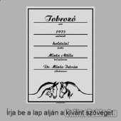 Lovarda, Istálló táblák - Ló névtábla