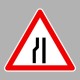 KRESZ tábla, Közúti jelzőtábla - "A" Veszélyt jelző táblák - Útszűkület bal oldalon