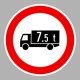 KRESZ tábla, Közúti jelzőtábla - "C" Tilalmi jelzőtáblák - Megengedett legnagyobb össztömegű járművel tilos behajtani