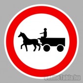KRESZ tábla, Közúti jelzőtábla - "C" Tilalmi jelzőtáblák - Állati erővel vont járművel behajtani tilos