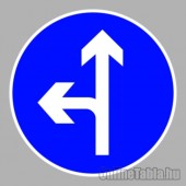 KRESZ tábla, Közúti jelzőtábla - "D" Utasítást adó jelzőtáblák - Kötelező haladási irány, egyenes és balra