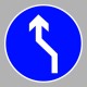 KRESZ tábla, Közúti jelzőtábla - "D" Utasítást adó jelzőtáblák - Kötelező haladási irány (S-alakban megtört)