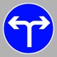 KRESZ tábla, Közúti jelzőtábla - "D" Utasítást adó jelzőtáblák - Kötelező haladási irány (balra és jobbra)