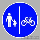 KRESZ tábla, Közúti jelzőtábla - "D" Utasítást adó jelzőtáblák - Gyalog- és kerékpárút (osztott, a gyalogos balról)