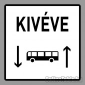 KRESZ tábla, Közúti jelzőtábla - "H" Kiegészítő jelzőtáblák - Kétirányú Autóbusz Forgalom