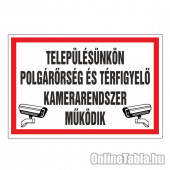 TELEPÜLÉSÜNKÖN POLGÁRÕRSÉG ÉS TÉRFIGYELÕ KAMERARENDSZER MÛKÖDIK