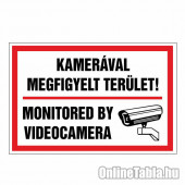 KAMERÁVAL MEGFIGYELT TERÜLET! MONITORED BY VIDEOCAMERA