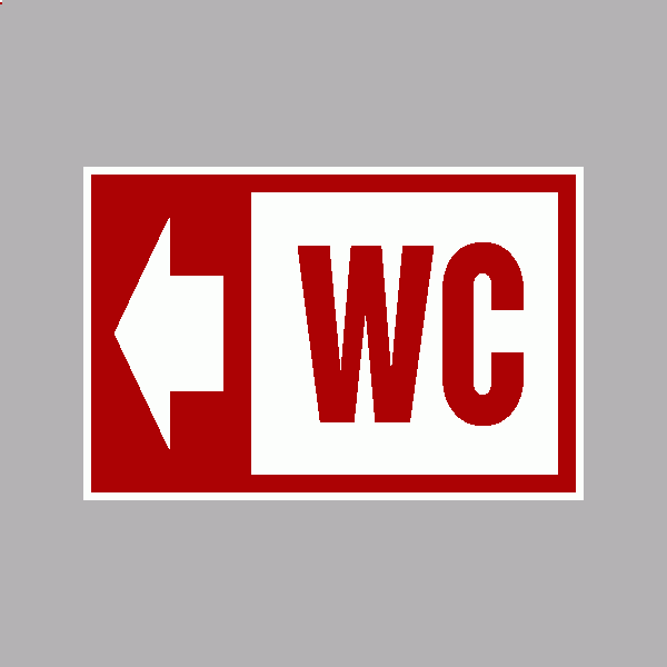 WC (Balra irány nyíllal)