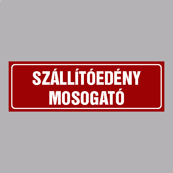 SZÁLLÍTÓEDÉNY MOSOGATÓ