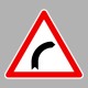 KRESZ tábla, Közúti jelzőtábla - "A" Veszélyt jelző táblák - Veszélyes útkanyarulat jobbra