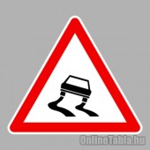 KRESZ tábla, Közúti jelzőtábla - "A" Veszélyt jelző táblák - Csúszós úttest