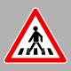 KRESZ tábla, Közúti jelzőtábla - "A" Veszélyt jelző táblák - Gyalogos-átkelés