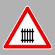 KRESZ tábla, Közúti jelzőtábla - "A" Veszélyt jelző táblák - Sorompóval biztosított vasúti átjáró