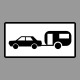 KRESZ tábla, Közúti jelzőtábla - "H" Kiegészítő jelzőtáblák - Lakókocsis Személygépkocsik Részére